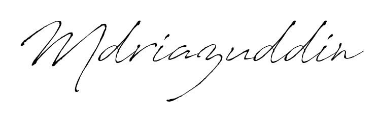 Quickly download Mdriazuddin name signature in high-resolution PNG using Antro_Vectra style. Ready to insert into PDFs and online applications. Mdriazuddin signature style 6 images and pictures png