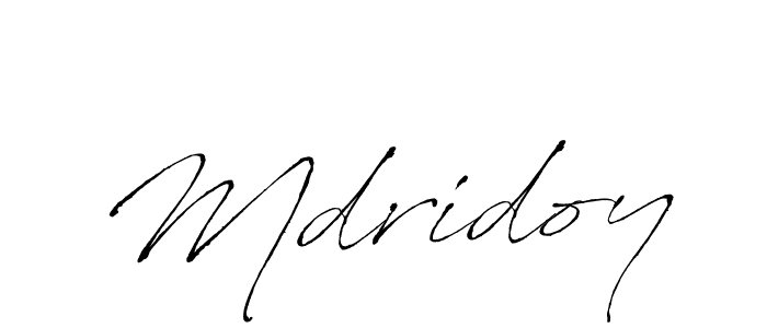 Make a beautiful signature design for name Mdridoy. With this signature (Antro_Vectra) style, you can create a handwritten signature for free. Mdridoy signature style 6 images and pictures png