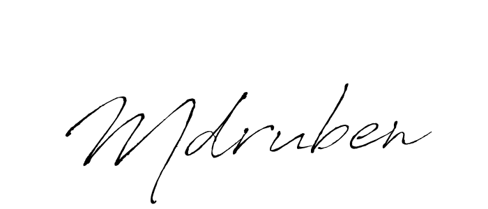 How to make Mdruben signature? Antro_Vectra is a professional autograph style. Create handwritten signature for Mdruben name. Mdruben signature style 6 images and pictures png