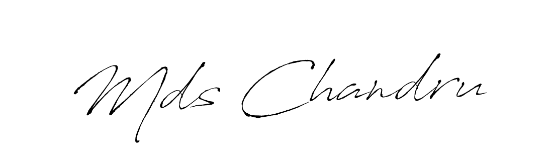 How to make Mds Chandru name signature. Use Antro_Vectra style for creating short signs online. This is the latest handwritten sign. Mds Chandru signature style 6 images and pictures png