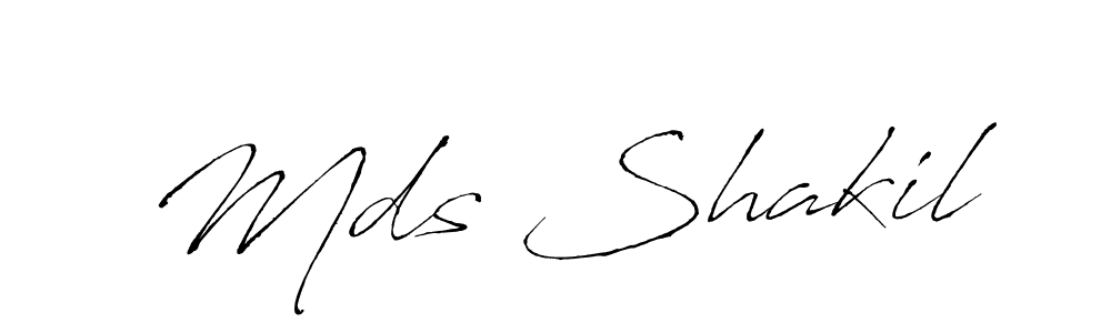 Use a signature maker to create a handwritten signature online. With this signature software, you can design (Antro_Vectra) your own signature for name Mds Shakil. Mds Shakil signature style 6 images and pictures png