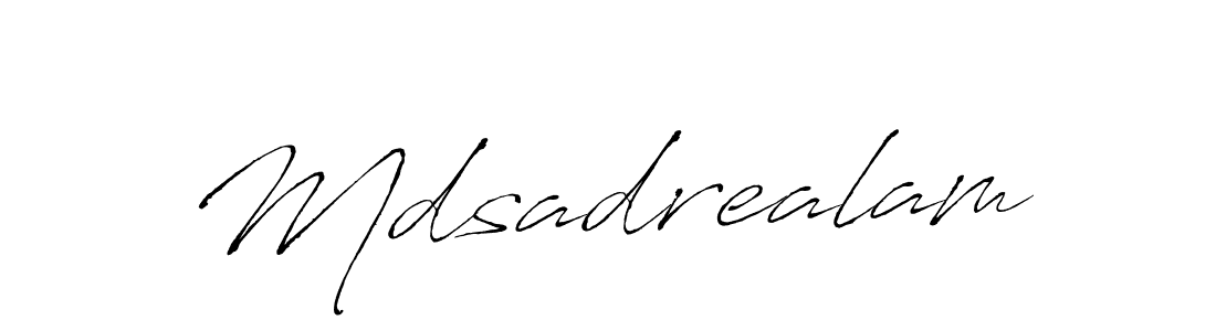 Also we have Mdsadrealam name is the best signature style. Create professional handwritten signature collection using Antro_Vectra autograph style. Mdsadrealam signature style 6 images and pictures png