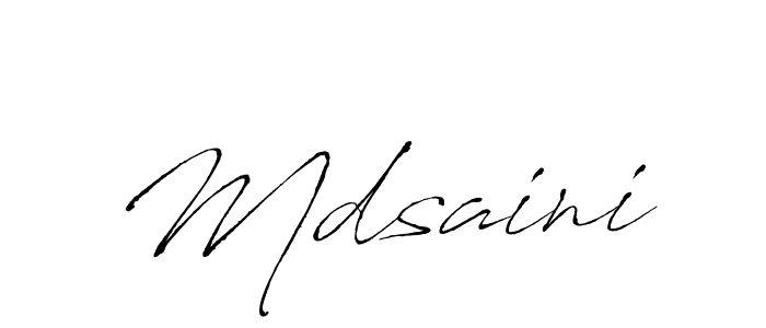 Use a signature maker to create a handwritten signature online. With this signature software, you can design (Antro_Vectra) your own signature for name Mdsaini. Mdsaini signature style 6 images and pictures png