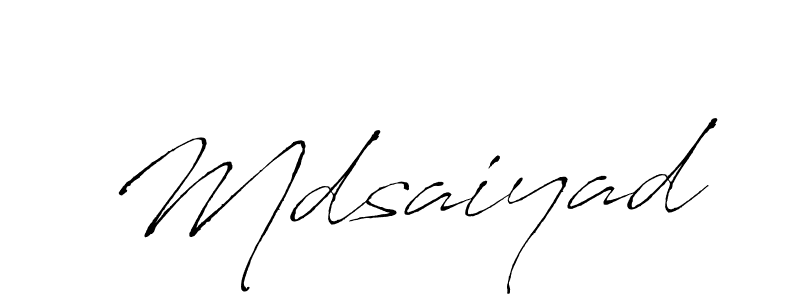 How to make Mdsaiyad name signature. Use Antro_Vectra style for creating short signs online. This is the latest handwritten sign. Mdsaiyad signature style 6 images and pictures png