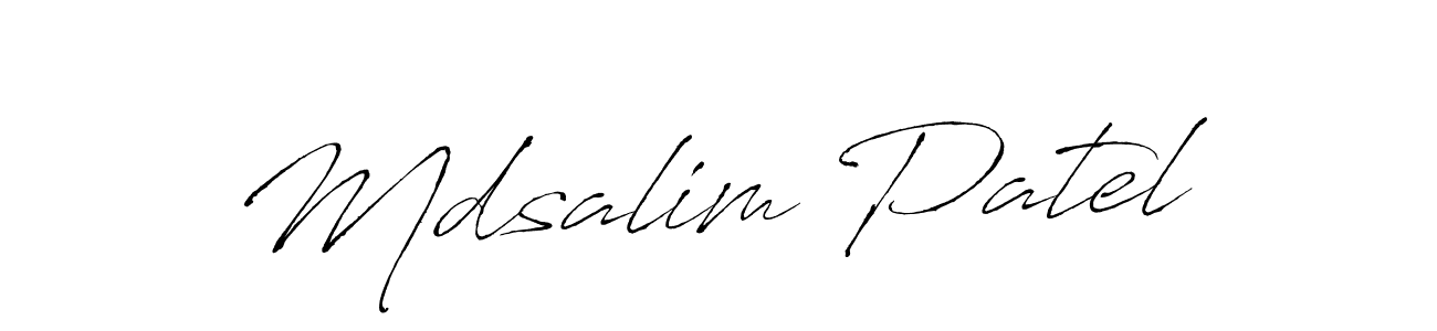 Mdsalim Patel stylish signature style. Best Handwritten Sign (Antro_Vectra) for my name. Handwritten Signature Collection Ideas for my name Mdsalim Patel. Mdsalim Patel signature style 6 images and pictures png