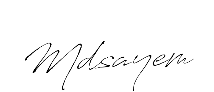 Use a signature maker to create a handwritten signature online. With this signature software, you can design (Antro_Vectra) your own signature for name Mdsayem. Mdsayem signature style 6 images and pictures png