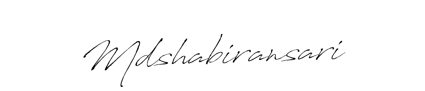 Create a beautiful signature design for name Mdshabiransari. With this signature (Antro_Vectra) fonts, you can make a handwritten signature for free. Mdshabiransari signature style 6 images and pictures png