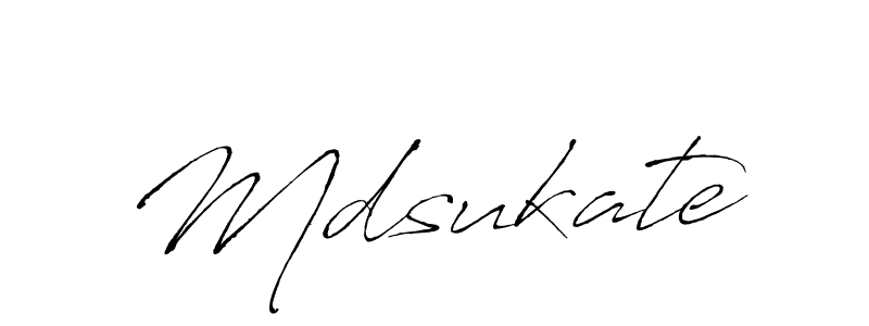 How to make Mdsukate signature? Antro_Vectra is a professional autograph style. Create handwritten signature for Mdsukate name. Mdsukate signature style 6 images and pictures png