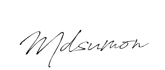 Mdsumon stylish signature style. Best Handwritten Sign (Antro_Vectra) for my name. Handwritten Signature Collection Ideas for my name Mdsumon. Mdsumon signature style 6 images and pictures png