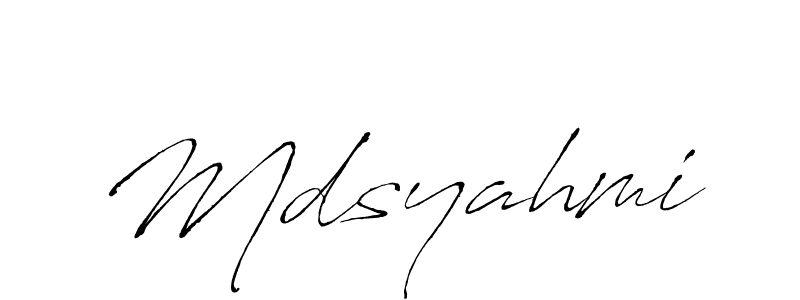 It looks lik you need a new signature style for name Mdsyahmi. Design unique handwritten (Antro_Vectra) signature with our free signature maker in just a few clicks. Mdsyahmi signature style 6 images and pictures png