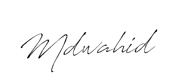 How to make Mdwahid name signature. Use Antro_Vectra style for creating short signs online. This is the latest handwritten sign. Mdwahid signature style 6 images and pictures png