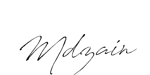 Use a signature maker to create a handwritten signature online. With this signature software, you can design (Antro_Vectra) your own signature for name Mdzain. Mdzain signature style 6 images and pictures png