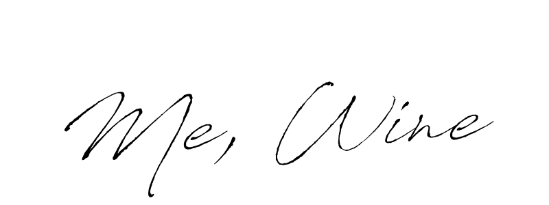 This is the best signature style for the Me, Wine name. Also you like these signature font (Antro_Vectra). Mix name signature. Me, Wine signature style 6 images and pictures png