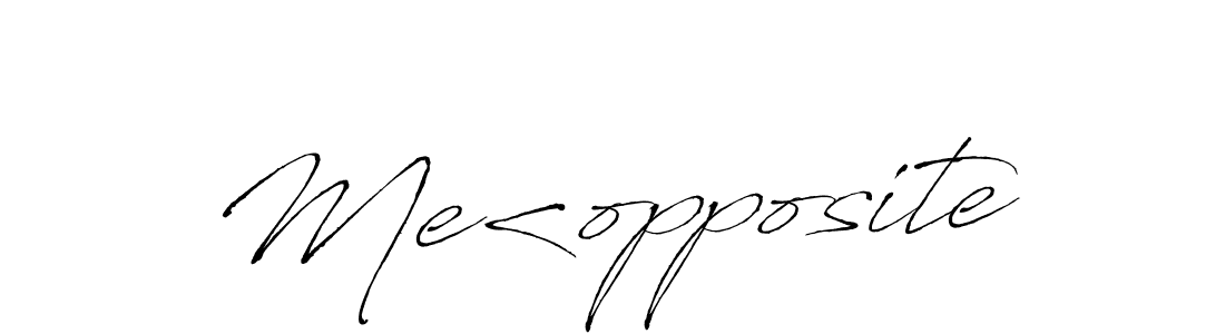 How to make Me<opposite signature? Antro_Vectra is a professional autograph style. Create handwritten signature for Me<opposite name. Me<opposite signature style 6 images and pictures png