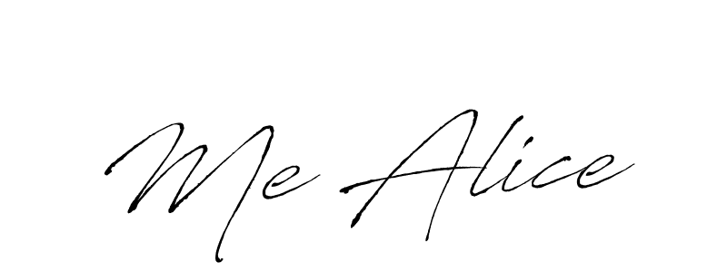 Me Alice stylish signature style. Best Handwritten Sign (Antro_Vectra) for my name. Handwritten Signature Collection Ideas for my name Me Alice. Me Alice signature style 6 images and pictures png