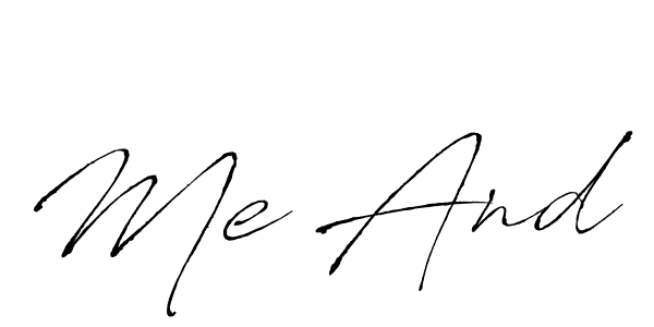 Design your own signature with our free online signature maker. With this signature software, you can create a handwritten (Antro_Vectra) signature for name Me And. Me And signature style 6 images and pictures png