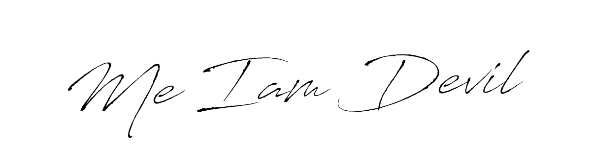 Also You can easily find your signature by using the search form. We will create Me Iam Devil name handwritten signature images for you free of cost using Antro_Vectra sign style. Me Iam Devil signature style 6 images and pictures png