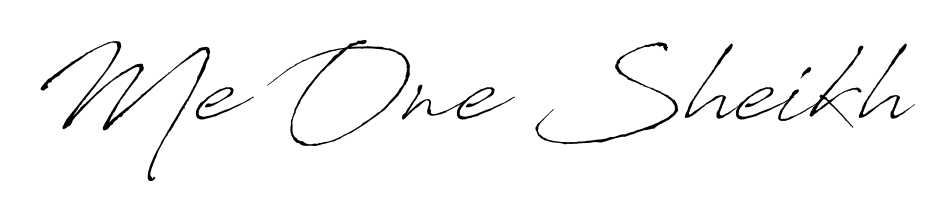 Practice writing Me One Sheikh with the flow of Antro_Vectra lettering. A fantastic source of inspiration for developing your personal signature style. Me One Sheikh signature style 6 images and pictures png