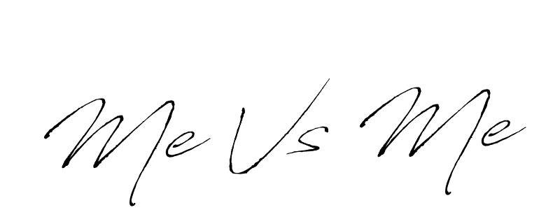 How to make Me Vs Me name signature. Use Antro_Vectra style for creating short signs online. This is the latest handwritten sign. Me Vs Me signature style 6 images and pictures png