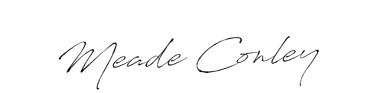 How to make Meade Conley name signature. Use Antro_Vectra style for creating short signs online. This is the latest handwritten sign. Meade Conley signature style 6 images and pictures png