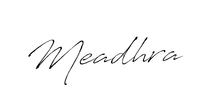 Meadhra stylish signature style. Best Handwritten Sign (Antro_Vectra) for my name. Handwritten Signature Collection Ideas for my name Meadhra. Meadhra signature style 6 images and pictures png