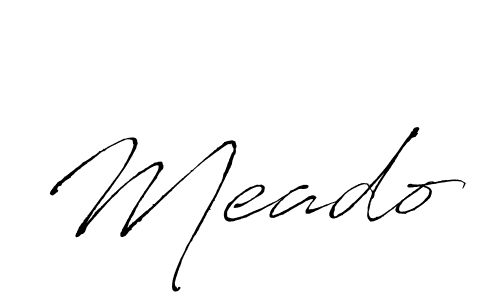 Design your own signature with our free online signature maker. With this signature software, you can create a handwritten (Antro_Vectra) signature for name Meado. Meado signature style 6 images and pictures png