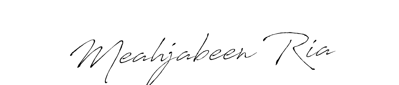 Antro_Vectra is a professional signature style that is perfect for those who want to add a touch of class to their signature. It is also a great choice for those who want to make their signature more unique. Get Meahjabeen Ria name to fancy signature for free. Meahjabeen Ria signature style 6 images and pictures png
