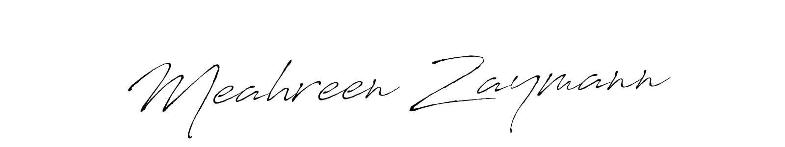 Design your own signature with our free online signature maker. With this signature software, you can create a handwritten (Antro_Vectra) signature for name Meahreen Zaymann. Meahreen Zaymann signature style 6 images and pictures png