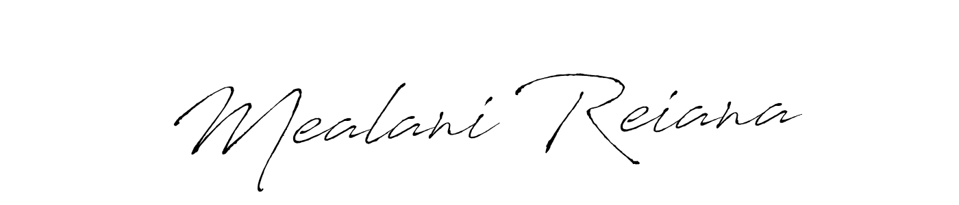 Antro_Vectra is a professional signature style that is perfect for those who want to add a touch of class to their signature. It is also a great choice for those who want to make their signature more unique. Get Mealani Reiana name to fancy signature for free. Mealani Reiana signature style 6 images and pictures png
