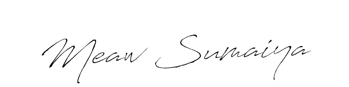 Use a signature maker to create a handwritten signature online. With this signature software, you can design (Antro_Vectra) your own signature for name Meaw Sumaiya. Meaw Sumaiya signature style 6 images and pictures png