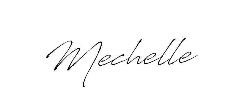 Mechelle stylish signature style. Best Handwritten Sign (Antro_Vectra) for my name. Handwritten Signature Collection Ideas for my name Mechelle. Mechelle signature style 6 images and pictures png