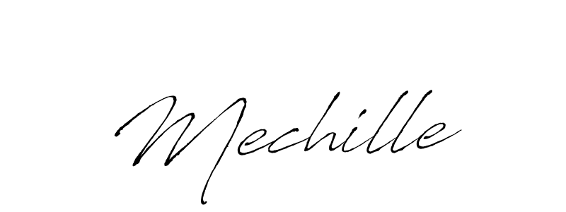 Create a beautiful signature design for name Mechille. With this signature (Antro_Vectra) fonts, you can make a handwritten signature for free. Mechille signature style 6 images and pictures png