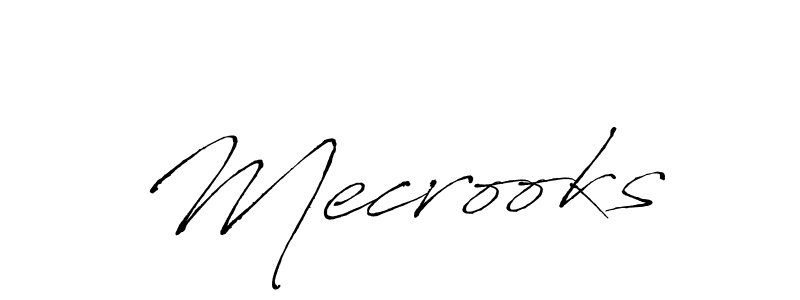 Use a signature maker to create a handwritten signature online. With this signature software, you can design (Antro_Vectra) your own signature for name Mecrooks. Mecrooks signature style 6 images and pictures png