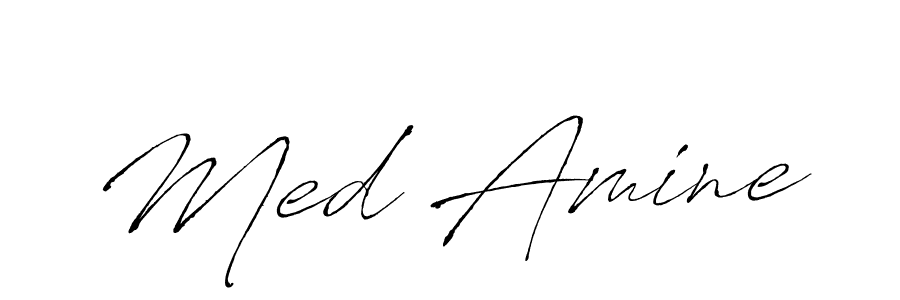 The best way (Antro_Vectra) to make a short signature is to pick only two or three words in your name. The name Med Amine include a total of six letters. For converting this name. Med Amine signature style 6 images and pictures png
