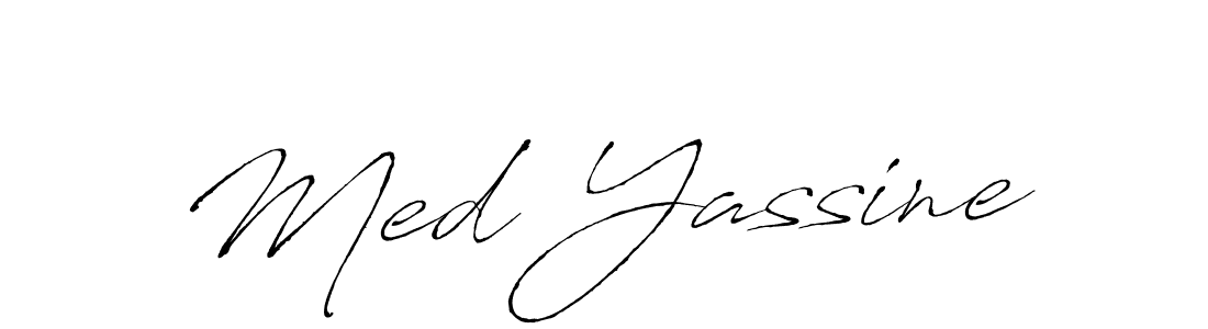 Make a beautiful signature design for name Med Yassine. With this signature (Antro_Vectra) style, you can create a handwritten signature for free. Med Yassine signature style 6 images and pictures png