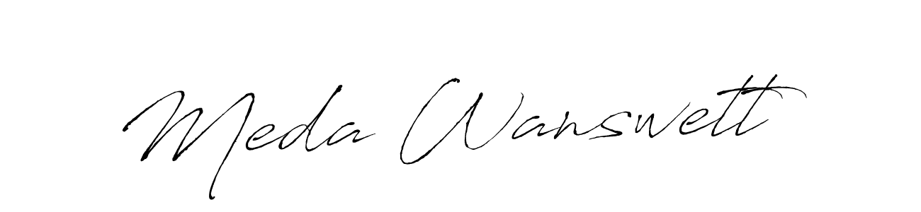 Use a signature maker to create a handwritten signature online. With this signature software, you can design (Antro_Vectra) your own signature for name Meda Wanswett. Meda Wanswett signature style 6 images and pictures png