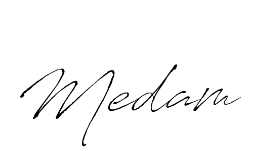 How to make Medam signature? Antro_Vectra is a professional autograph style. Create handwritten signature for Medam name. Medam signature style 6 images and pictures png
