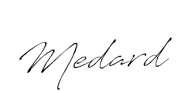 Make a beautiful signature design for name Medard. With this signature (Antro_Vectra) style, you can create a handwritten signature for free. Medard signature style 6 images and pictures png