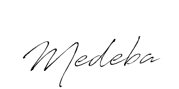 Medeba stylish signature style. Best Handwritten Sign (Antro_Vectra) for my name. Handwritten Signature Collection Ideas for my name Medeba. Medeba signature style 6 images and pictures png