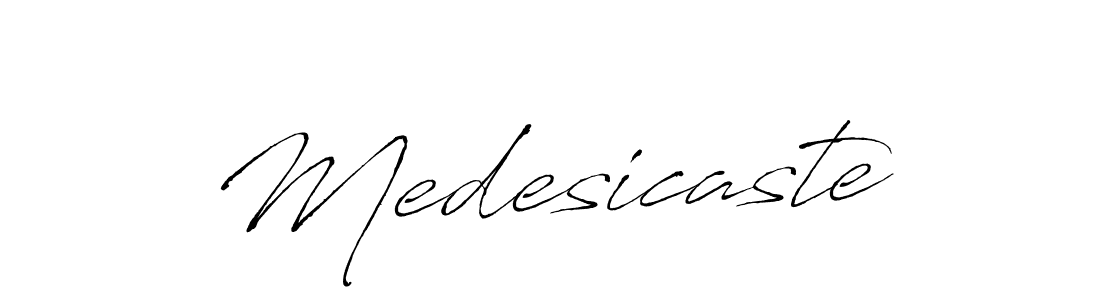 You should practise on your own different ways (Antro_Vectra) to write your name (Medesicaste) in signature. don't let someone else do it for you. Medesicaste signature style 6 images and pictures png