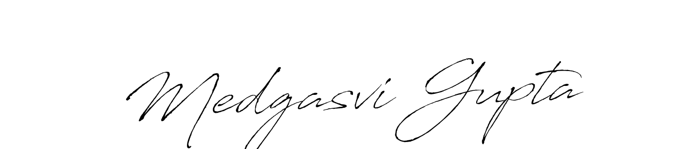 Make a beautiful signature design for name Medgasvi Gupta. With this signature (Antro_Vectra) style, you can create a handwritten signature for free. Medgasvi Gupta signature style 6 images and pictures png