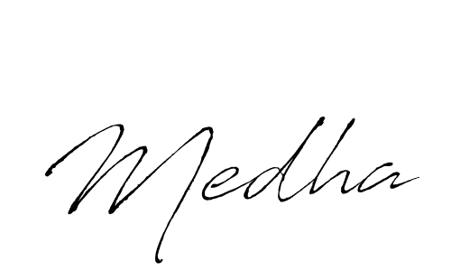 Use a signature maker to create a handwritten signature online. With this signature software, you can design (Antro_Vectra) your own signature for name Medha. Medha signature style 6 images and pictures png