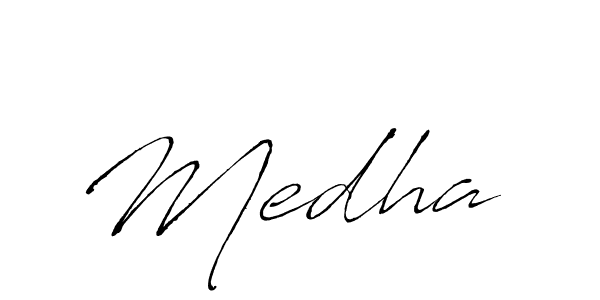 Use a signature maker to create a handwritten signature online. With this signature software, you can design (Antro_Vectra) your own signature for name Medha . Medha  signature style 6 images and pictures png