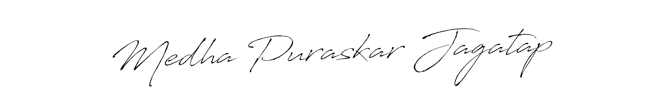 Design your own signature with our free online signature maker. With this signature software, you can create a handwritten (Antro_Vectra) signature for name Medha Puraskar Jagatap. Medha Puraskar Jagatap signature style 6 images and pictures png