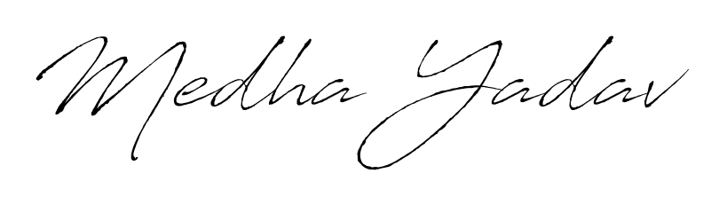 Design your own signature with our free online signature maker. With this signature software, you can create a handwritten (Antro_Vectra) signature for name Medha Yadav. Medha Yadav signature style 6 images and pictures png
