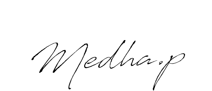 Also we have Medha.p name is the best signature style. Create professional handwritten signature collection using Antro_Vectra autograph style. Medha.p signature style 6 images and pictures png