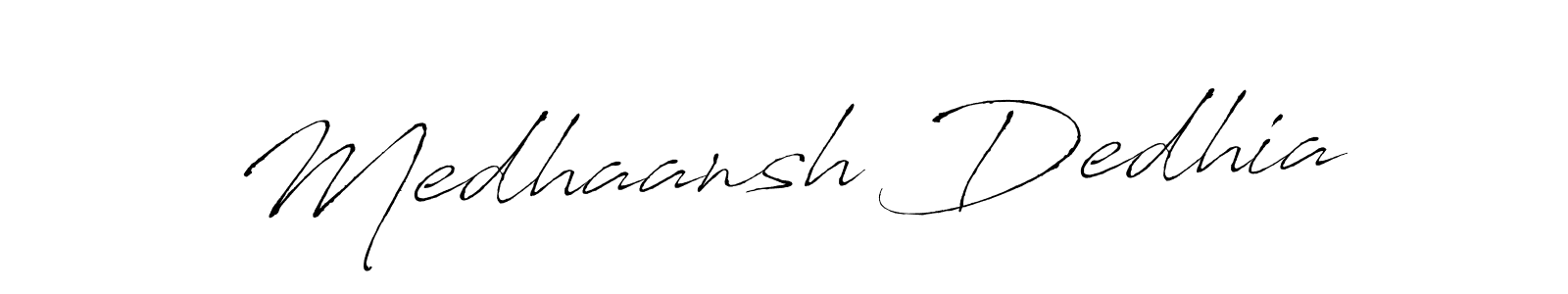 Make a beautiful signature design for name Medhaansh Dedhia. With this signature (Antro_Vectra) style, you can create a handwritten signature for free. Medhaansh Dedhia signature style 6 images and pictures png
