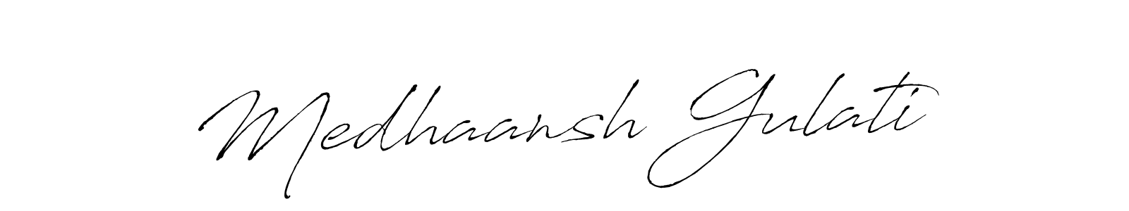 How to make Medhaansh Gulati signature? Antro_Vectra is a professional autograph style. Create handwritten signature for Medhaansh Gulati name. Medhaansh Gulati signature style 6 images and pictures png