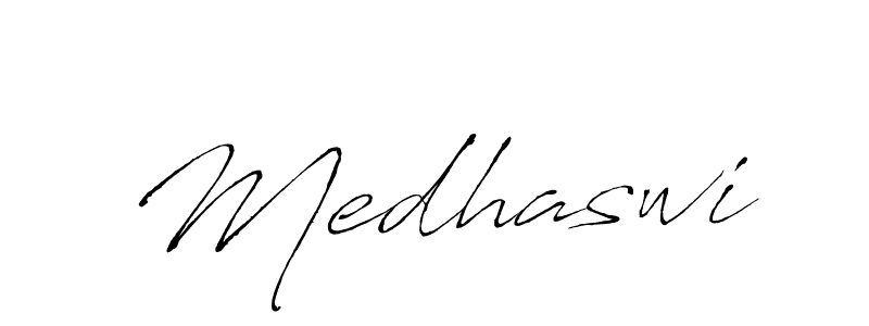 The best way (Antro_Vectra) to make a short signature is to pick only two or three words in your name. The name Medhaswi include a total of six letters. For converting this name. Medhaswi signature style 6 images and pictures png