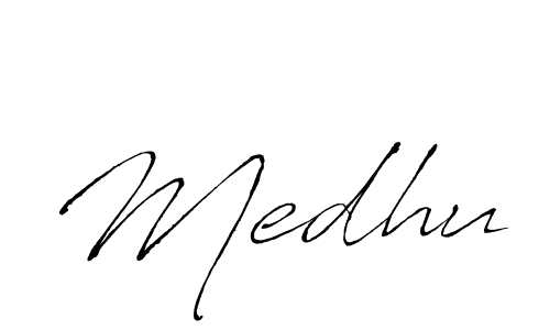 Use a signature maker to create a handwritten signature online. With this signature software, you can design (Antro_Vectra) your own signature for name Medhu. Medhu signature style 6 images and pictures png